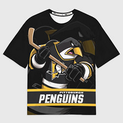 Мужская футболка оверсайз Питтсбург Пингвинз, Pittsburgh Penguins