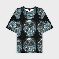 Мужская футболка оверсайз Skulls pattern 2028