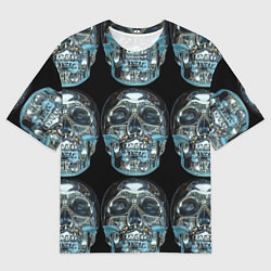 Мужская футболка оверсайз Skulls pattern 2028
