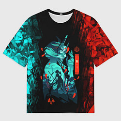 Мужская футболка оверсайз GENSHIN IMPACT XIAO ГЕНШИН ИМПАКТ СЯО
