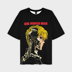Мужская футболка оверсайз Кибернетическое тело Геноса One Punch-Man