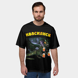 Футболка оверсайз мужская Квасилиск, цвет: 3D-принт — фото 2