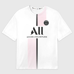 Мужская футболка оверсайз Mbappe 7 PSG Pink Theme