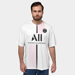 Футболка оверсайз мужская Mbappe 7 PSG Pink Theme, цвет: 3D-принт — фото 2