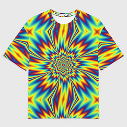 Футболка оверсайз мужская Пульсирующий Огненный Цветок, цвет: 3D-принт