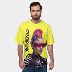 Футболка оверсайз мужская Cyberpunk Панк, цвет: 3D-принт — фото 2