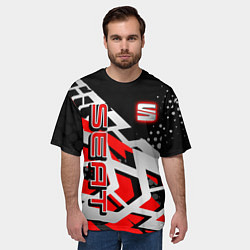 Футболка оверсайз мужская SEAT СЕАТ, цвет: 3D-принт — фото 2