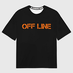 Футболка оверсайз мужская Офлайнoffline, цвет: 3D-принт