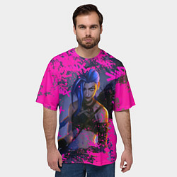 Футболка оверсайз мужская Jinx v2 Arcane LoL, цвет: 3D-принт — фото 2