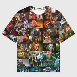 Футболка оверсайз мужская HEROES DOTA 2 ПЕРСОНАЖИ ДОТА 2, цвет: 3D-принт