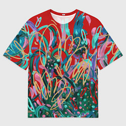 Мужская футболка оверсайз New Years fireworks