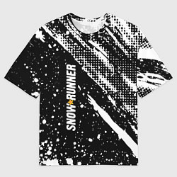 Футболка оверсайз мужская SnowRunner Logo, цвет: 3D-принт