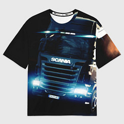 Футболка оверсайз мужская SCANIA Дальнобой 2022, цвет: 3D-принт