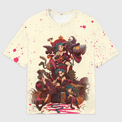 Футболка оверсайз мужская ЛИГА ЛЕГЕНД JINX ARCANE, цвет: 3D-принт