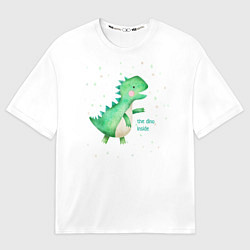 Футболка оверсайз мужская Dino inside, цвет: 3D-принт