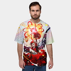 Футболка оверсайз мужская Кли с крыльями при взрыве Genshin Impact, цвет: 3D-принт — фото 2