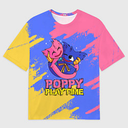 Футболка оверсайз мужская Huggy Wuggy and Kissy Missy Poppy Playtime, цвет: 3D-принт