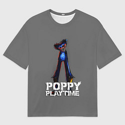 Футболка оверсайз мужская HUGGY WUGGY POPPY PLAYTIME, цвет: 3D-принт