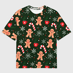 Футболка оверсайз мужская НОВЫЙ ГОД 2022 АТМОСФЕРА, цвет: 3D-принт