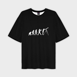 Мужская футболка оверсайз Astroevolution black synthetic edition