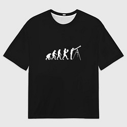 Мужская футболка оверсайз Astroevolution black synthetic edition