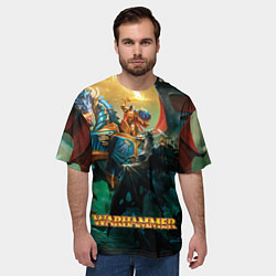 Футболка оверсайз мужская Warhammer арт, цвет: 3D-принт — фото 2
