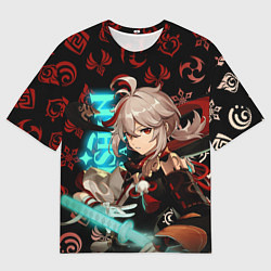 Футболка оверсайз мужская КАДЗУХА ГЕРОЙ ГЕНШИН ИМПАКТ GENSHIN IMPACT, цвет: 3D-принт