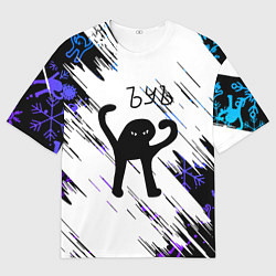 Футболка оверсайз мужская Новогодний ЪУЪ СЪУКА, цвет: 3D-принт