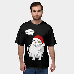 Футболка оверсайз мужская КОТ БЕНДЕР ГДЕ ПОДАРКИ, цвет: 3D-принт — фото 2