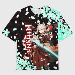 Футболка оверсайз мужская КАДЗУХА ГЕНШИН ИМПАКТ САКУРА, цвет: 3D-принт