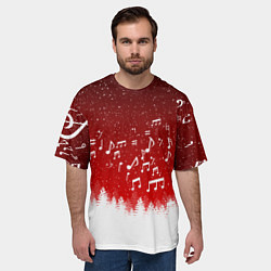 Футболка оверсайз мужская МУЗЫКАЛЬНАЯ НОВОГОДНЯЯ НОЧЬ 2022 НОВЫЙ ГОД, цвет: 3D-принт — фото 2