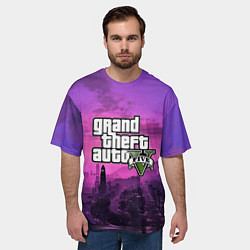 Футболка оверсайз мужская GTA ONLINE 5, цвет: 3D-принт — фото 2