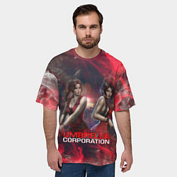 Футболка оверсайз мужская UMBRELLA CORP АМБРЕЛЛА КОРП RESIDENT EVIL, цвет: 3D-принт — фото 2
