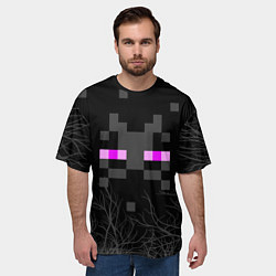 Футболка оверсайз мужская ЭНДЕРМЕН МАЙНКРАФТ MINECRAFT, цвет: 3D-принт — фото 2