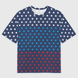 Мужская футболка оверсайз Флаг в звездах