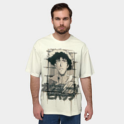 Футболка оверсайз мужская Ковбой Бибоп - Спайк Шпигель, цвет: 3D-принт — фото 2