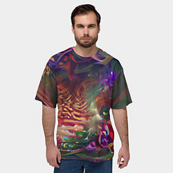 Футболка оверсайз мужская Рождественские тайны, цвет: 3D-принт — фото 2