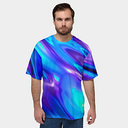 Футболка оверсайз мужская Neon Holographic, цвет: 3D-принт — фото 2