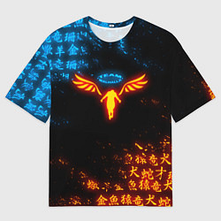 Футболка оверсайз мужская ОГНЕННЫЙ WALHALLA TEAM TOKYO REVENGERS, цвет: 3D-принт