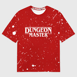 Футболка оверсайз мужская DUNGEON MASTER BLOOD ГАЧИМУЧИ КРАСНЫЙ, цвет: 3D-принт