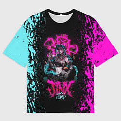 Мужская футболка оверсайз JINX ARCANE LEAGUE OF LEGENDS, КРАСКИ