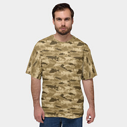 Футболка оверсайз мужская Рыбы камуфляж, цвет: 3D-принт — фото 2
