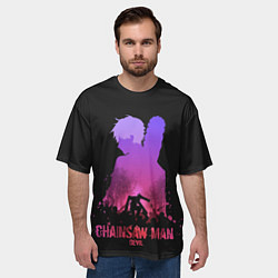 Футболка оверсайз мужская Chainsaw Man Дэндзи, цвет: 3D-принт — фото 2