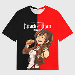 Мужская футболка оверсайз Саша Attack on Titan