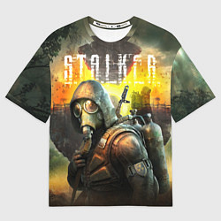 Мужская футболка оверсайз Сталкер припять