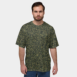 Футболка оверсайз мужская Цифра Флора пиксельный камуфляж, цвет: 3D-принт — фото 2