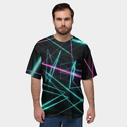 Футболка оверсайз мужская Лазерная композиция, цвет: 3D-принт — фото 2