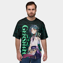 Футболка оверсайз мужская XIAO GENSHIN IMPACT АНЕМО, цвет: 3D-принт — фото 2