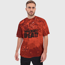 Футболка оверсайз мужская Walking dead - кровь, цвет: 3D-принт — фото 2