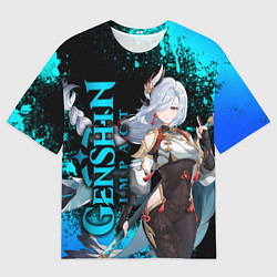 Мужская футболка оверсайз Шэнь хэ - геншин импакт